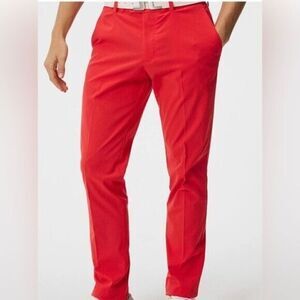 NWT J. Lindeberg Men’s Golf Vent Shorts Cherry Red - Size 38x32